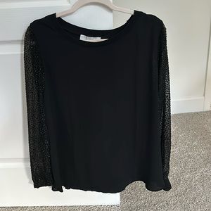 Black crepe loft shirt